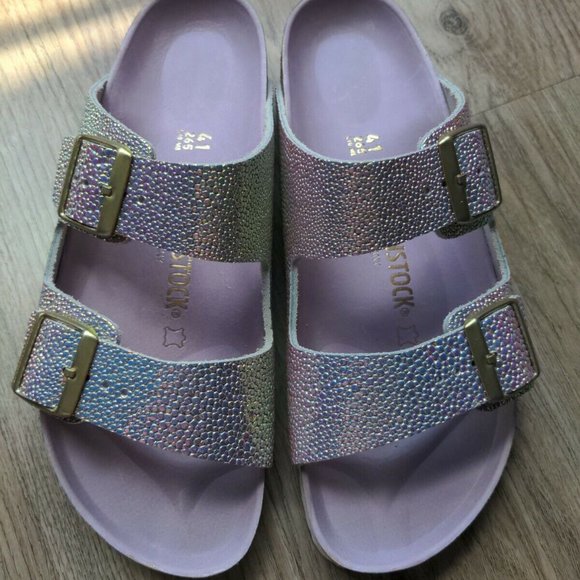 Birkenstock Arizona Pearl Iridescent Sandals - Picture 2 of 12